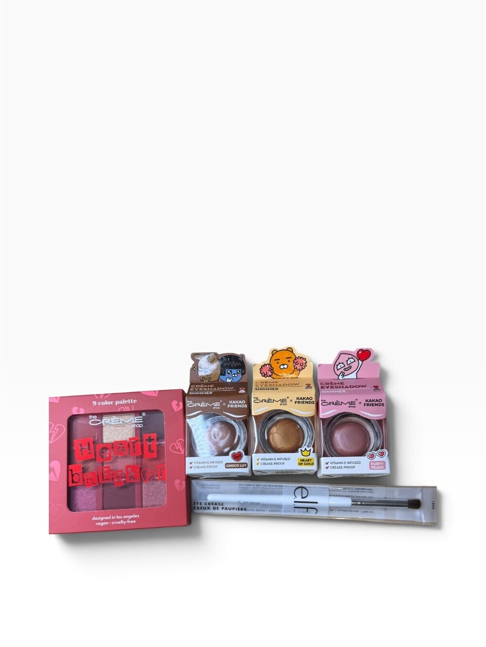 The Crème Shop Kakao Friends Eyeshadow Makeup Bundle 5pc NEW
